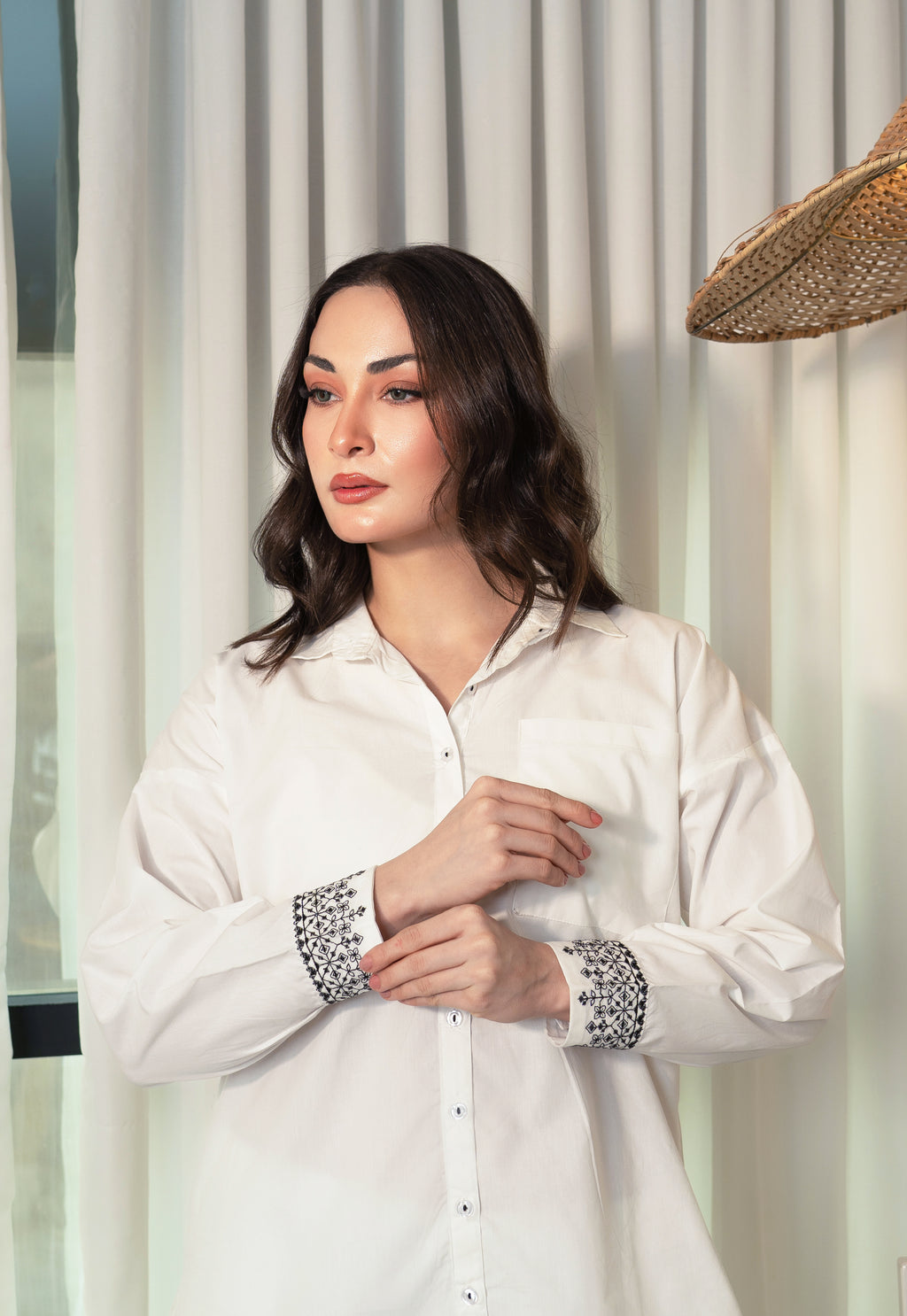 Embroidered Co-Ord Set - White